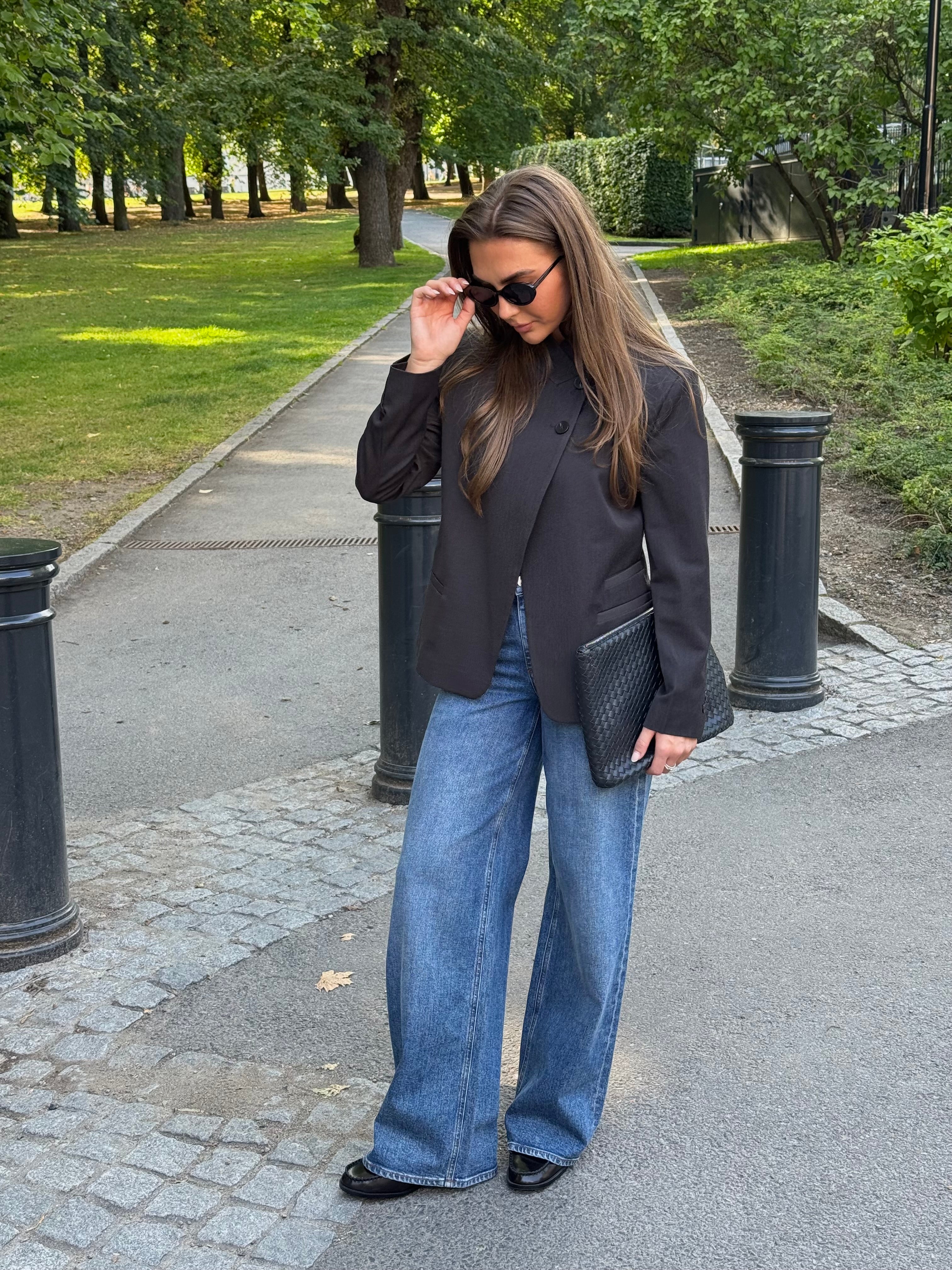 VMDINA BLAZER - Dark Grey Melange
